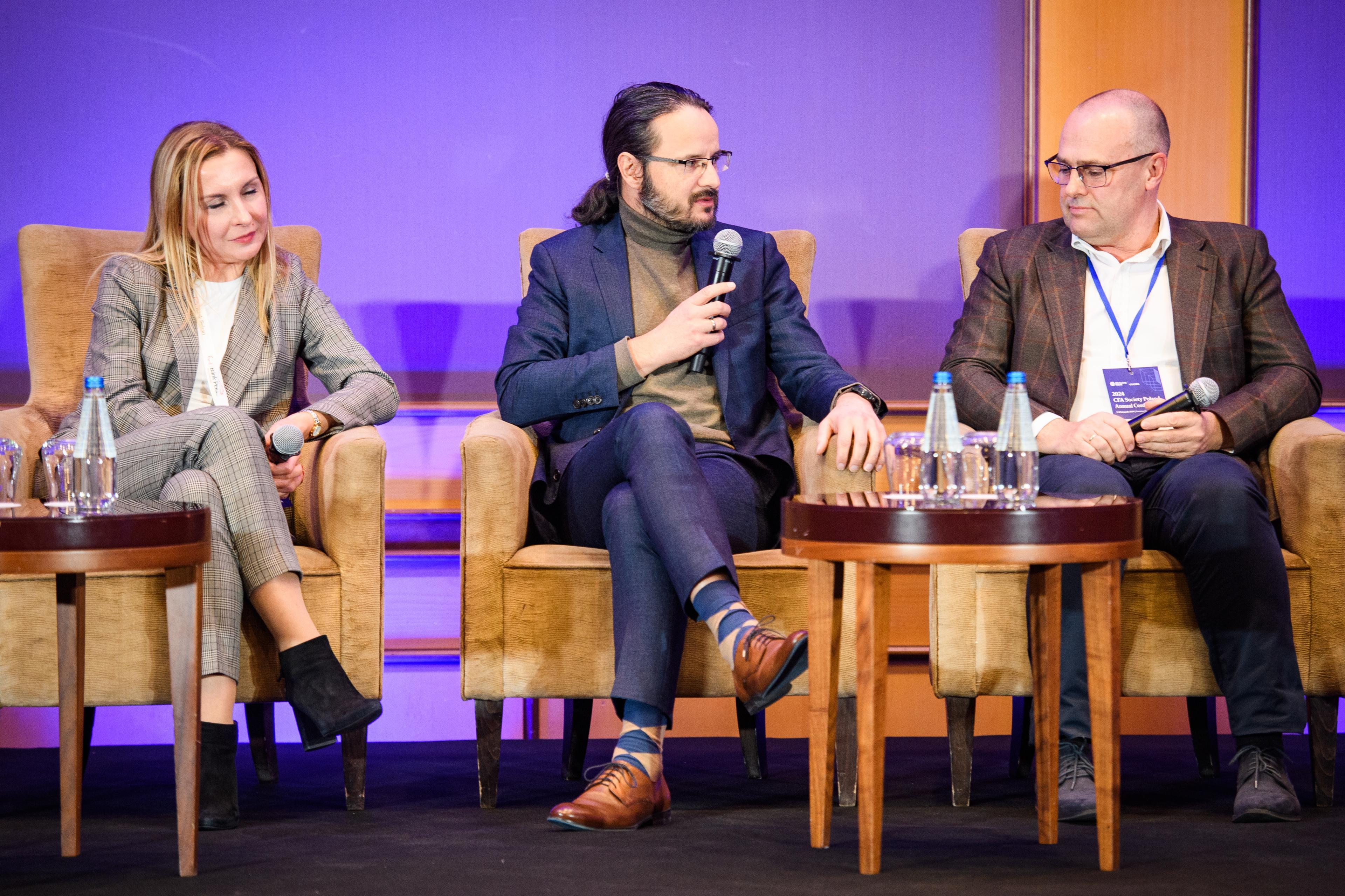 Piotr Koziński during debate