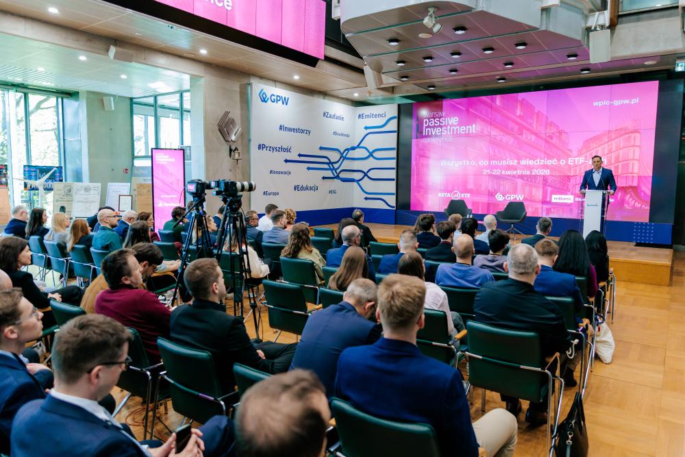 Dariusz Adamski podczas Warsaw Passive Investment Conference