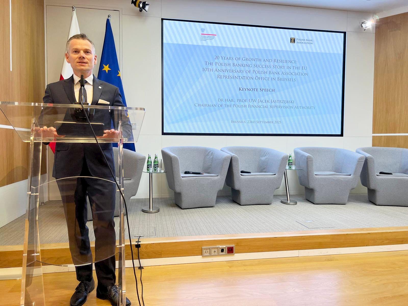 Jacek Jastrzębski podczas 10. rocznicy działalności Przedstawicielstwa ZBP w Brukseli -1